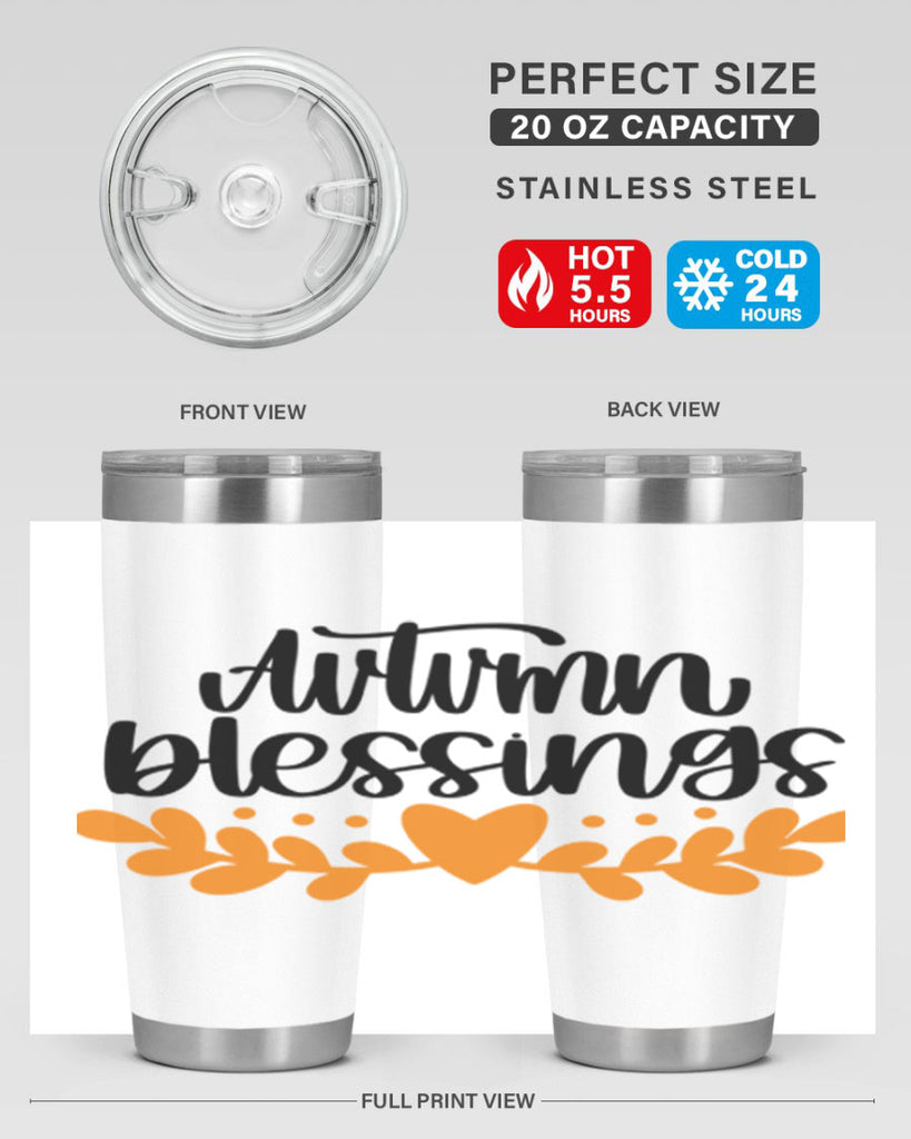 Autumn Blessings 472#- fall- Tumbler