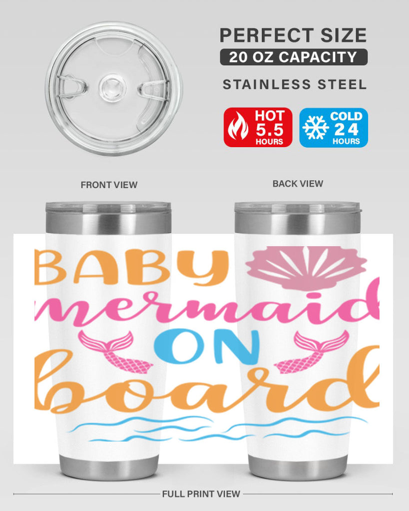Baby Mermaid On Board 39#- mermaid- Tumbler