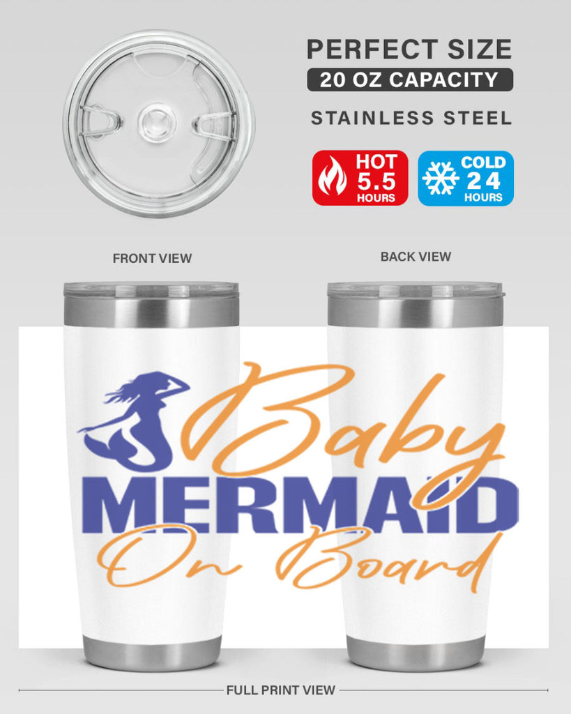 Baby Mermaid on Board 20#- mermaid- Tumbler
