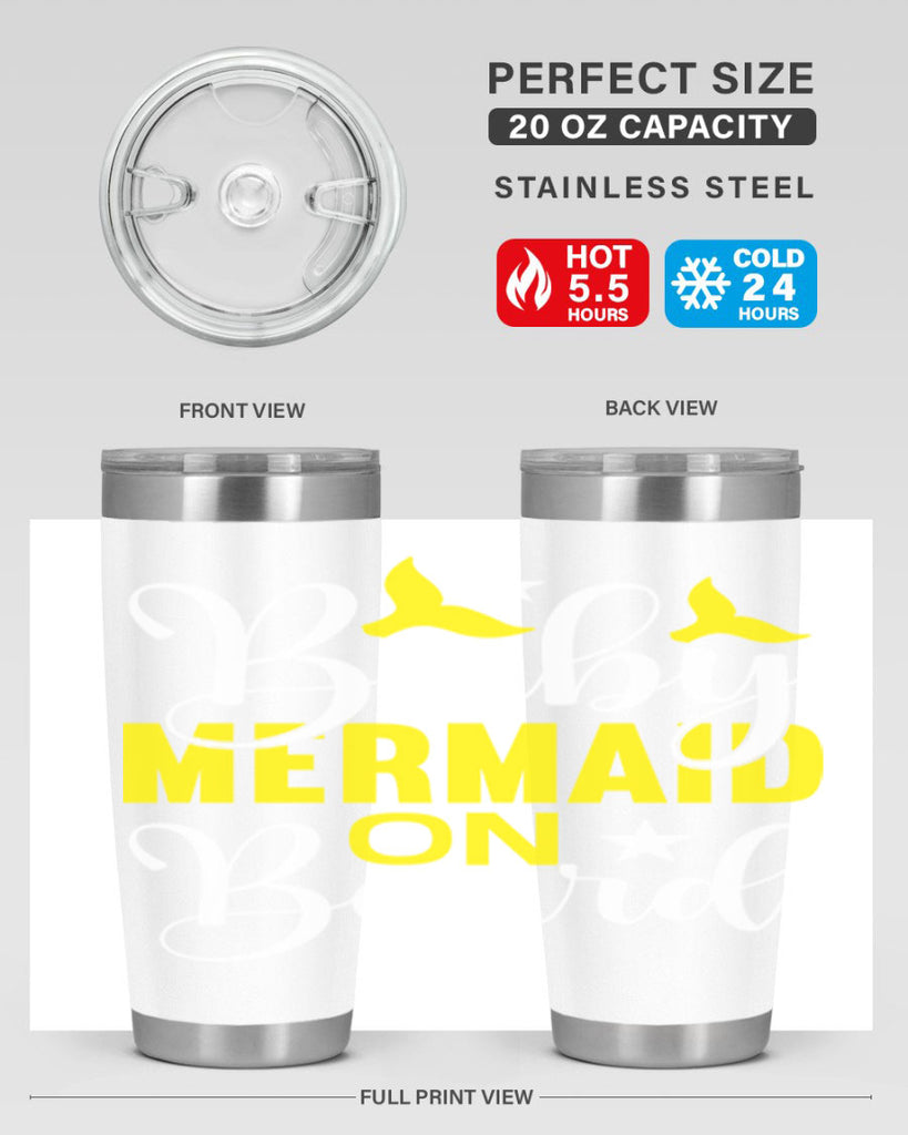 Baby Mermaid on Board 21#- mermaid- Tumbler