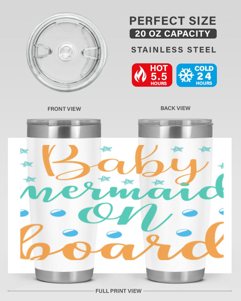 Baby Mermaid on Board 40#- mermaid- Tumbler