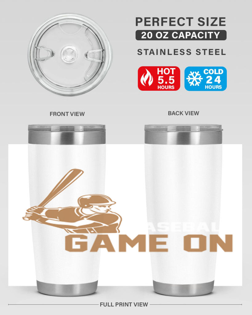 Baseball game 1446#- baseball- Tumbler