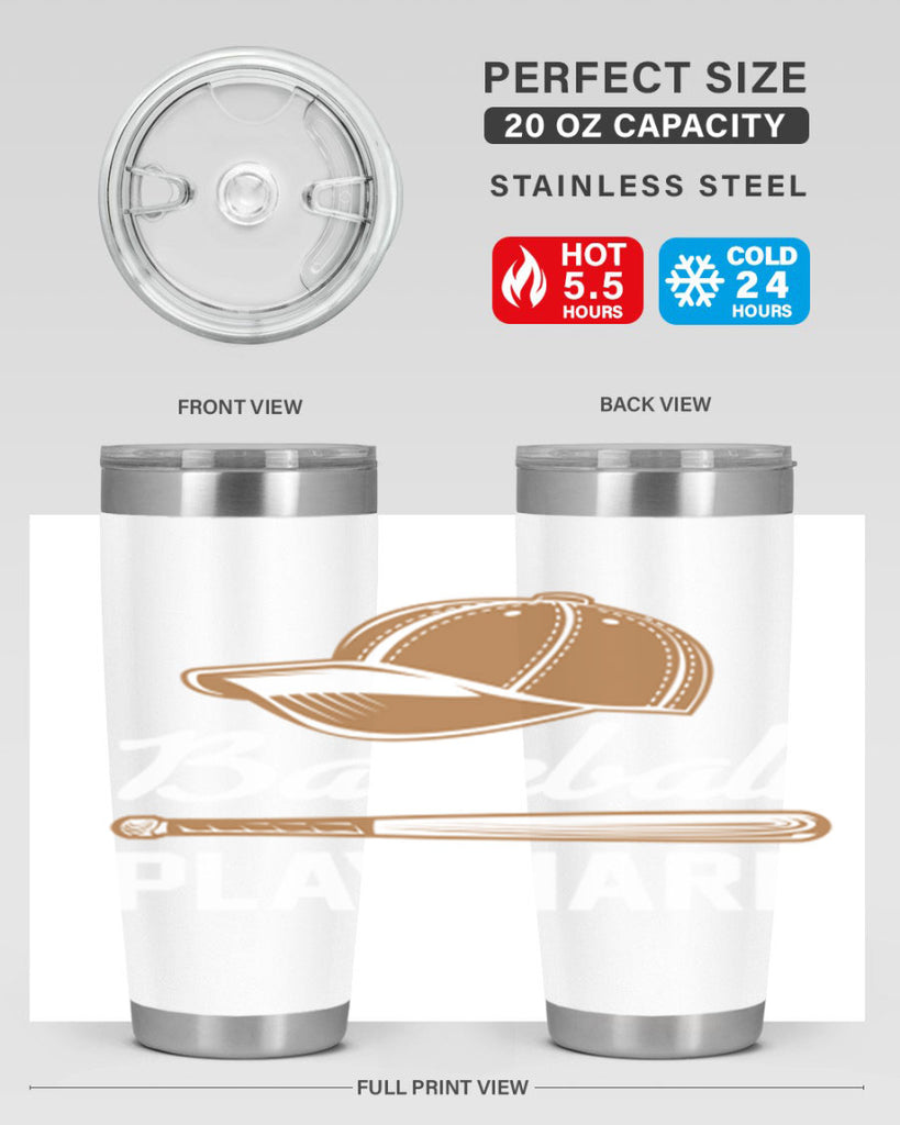 Baseball play 1444#- baseball- Tumbler