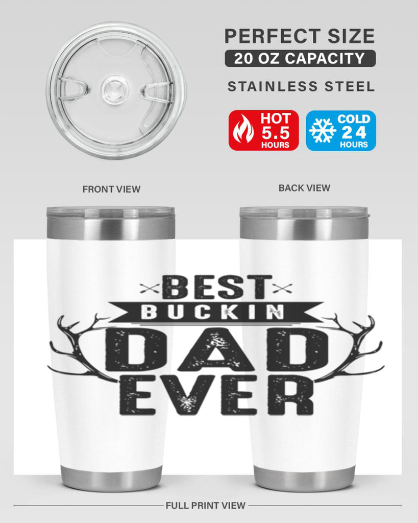 Best Buckin Dad ever 48#- dad- Tumbler