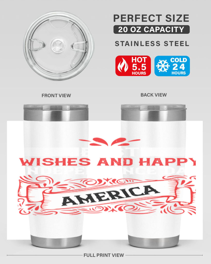 Best wishes and happy Independence Day america Style 86#- Fourt Of July- Tumbler