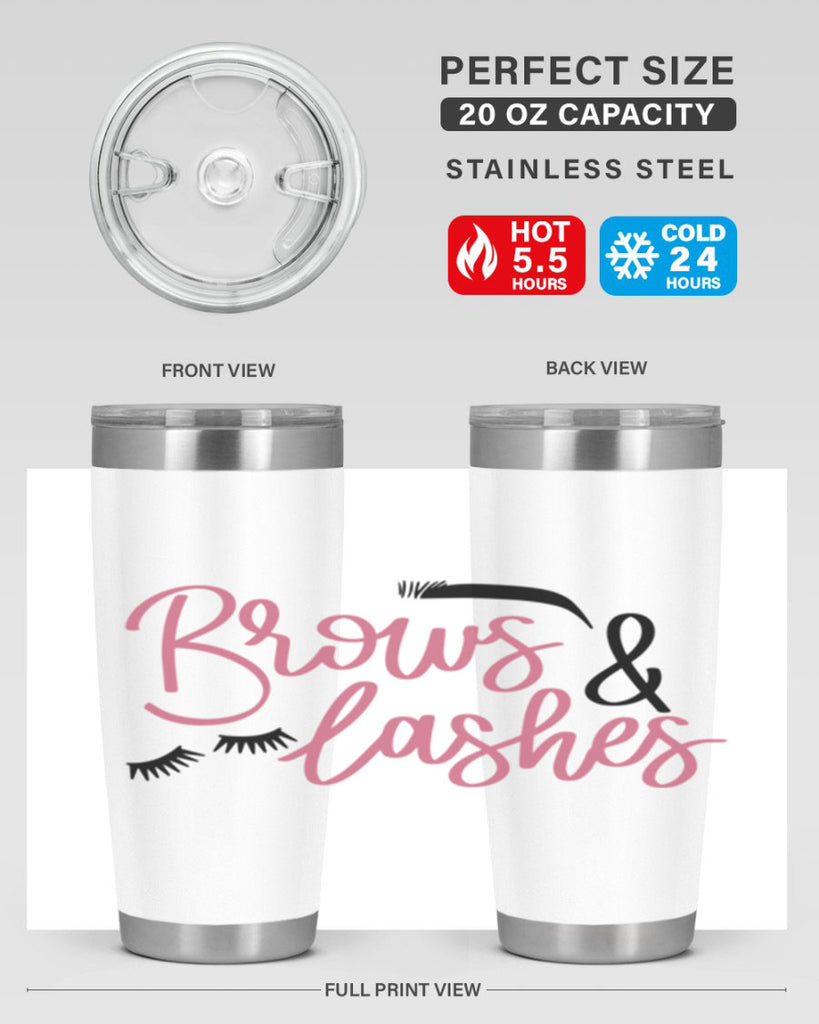 Brows Lashes Style 122#- make up- Tumbler