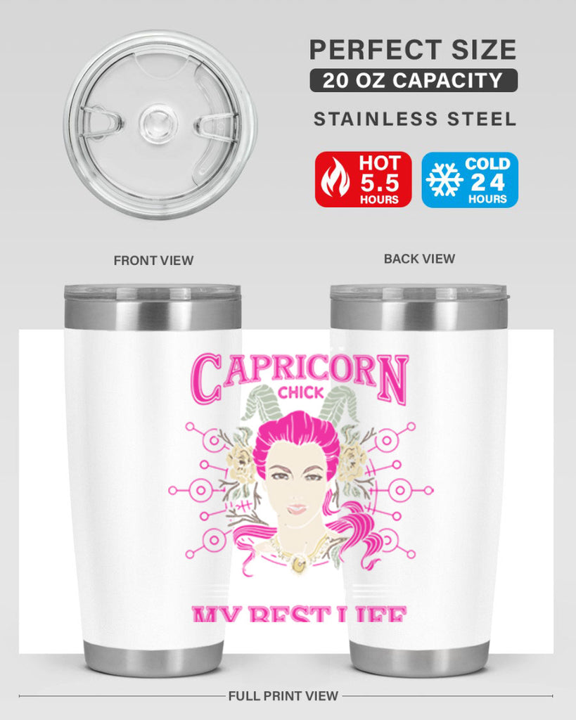 Capricorn chick 193#- zodiac- Tumbler