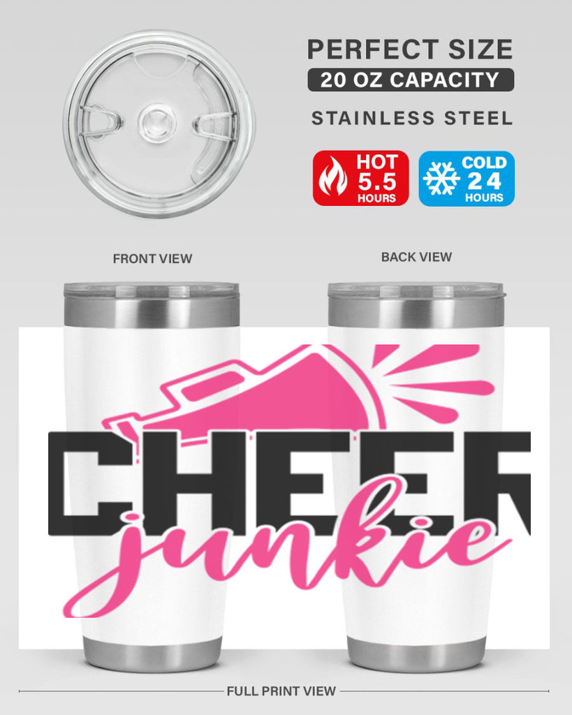 Cheer junkie 1390#- cheer- Tumbler