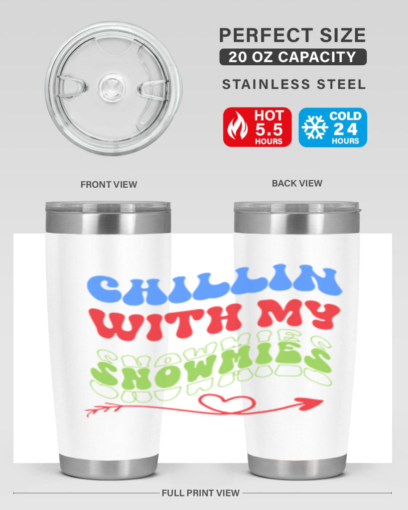 Chillin with my snowmies 42#- winter- Tumbler