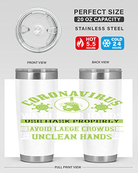 Coronavirus Wash Your Hands Use Style 1#- corona virus- Tumbler