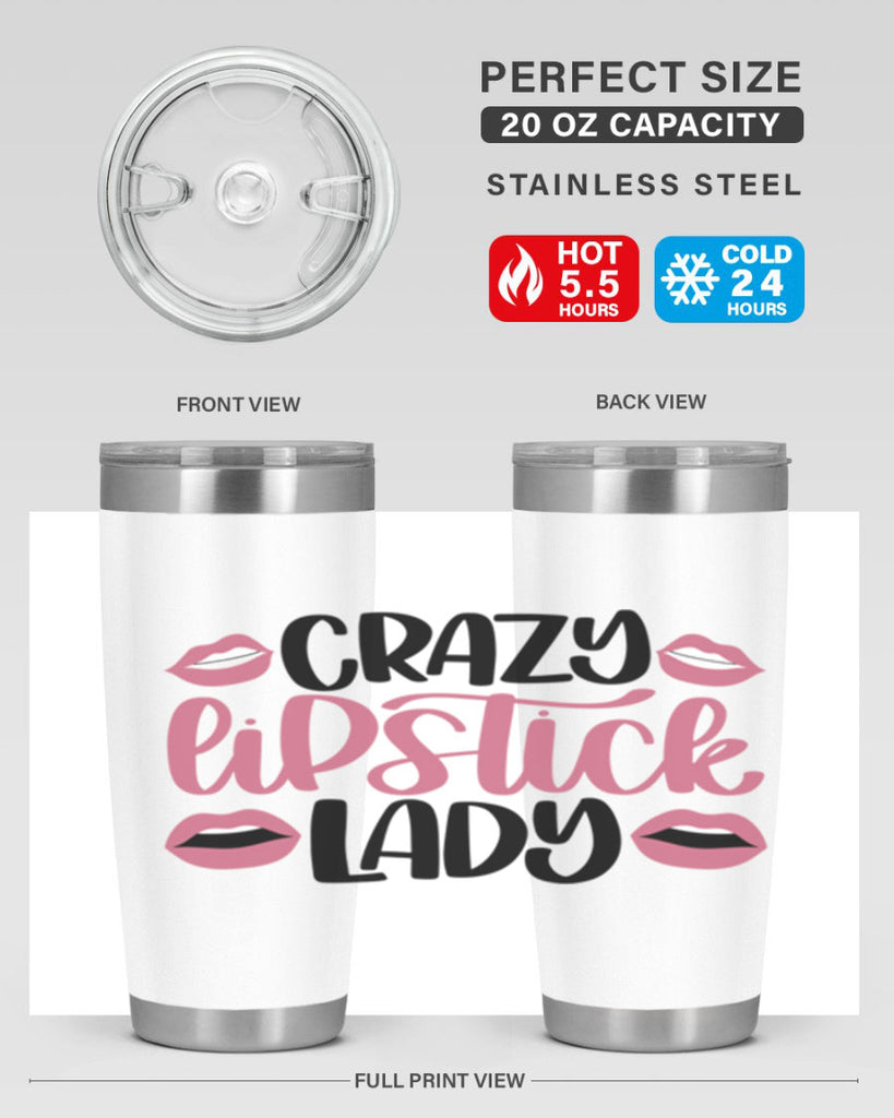 Crazy Lipstick Lady Style 107#- make up- Tumbler