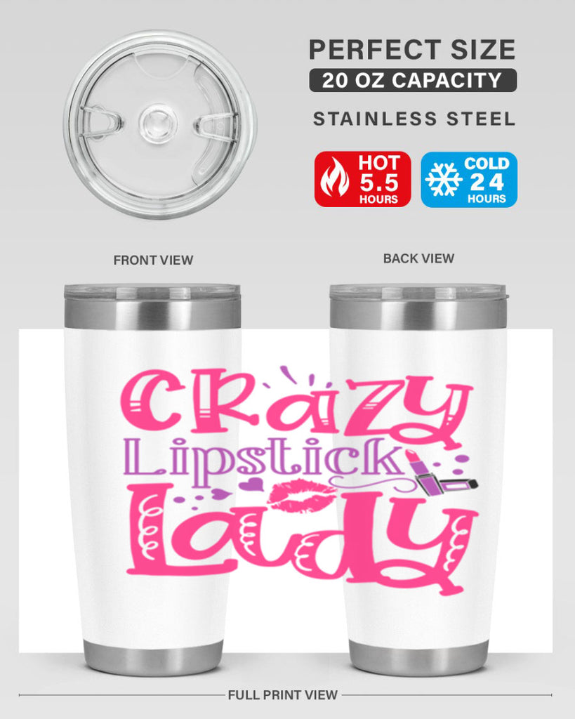 Crazy Lipstick Lady Style 241#- make up- Tumbler
