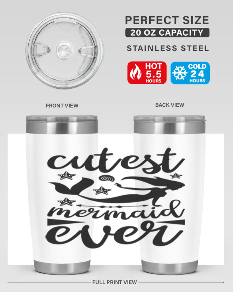 Cutest mermaid ever design 103#- mermaid- Tumbler