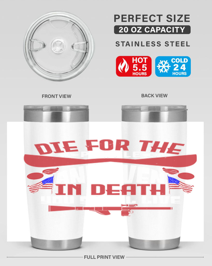 Die for the people and live Style 41#- Fourt Of July- Tumbler