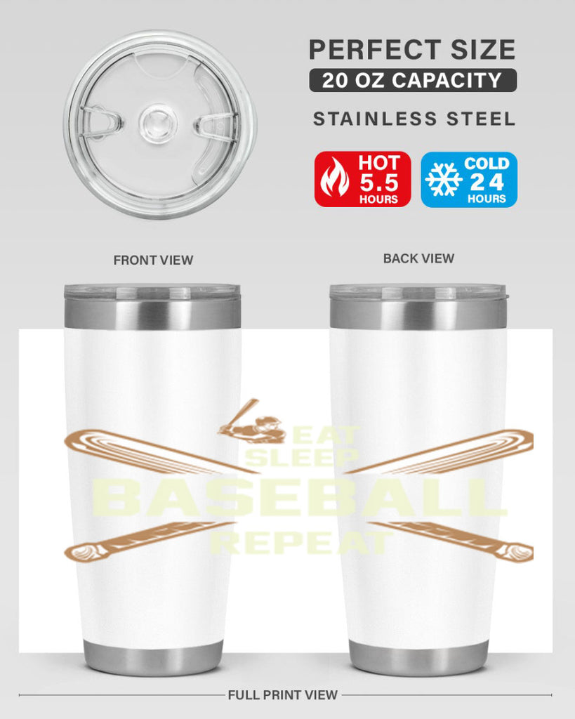 Eat 1285#- baseball- Tumbler