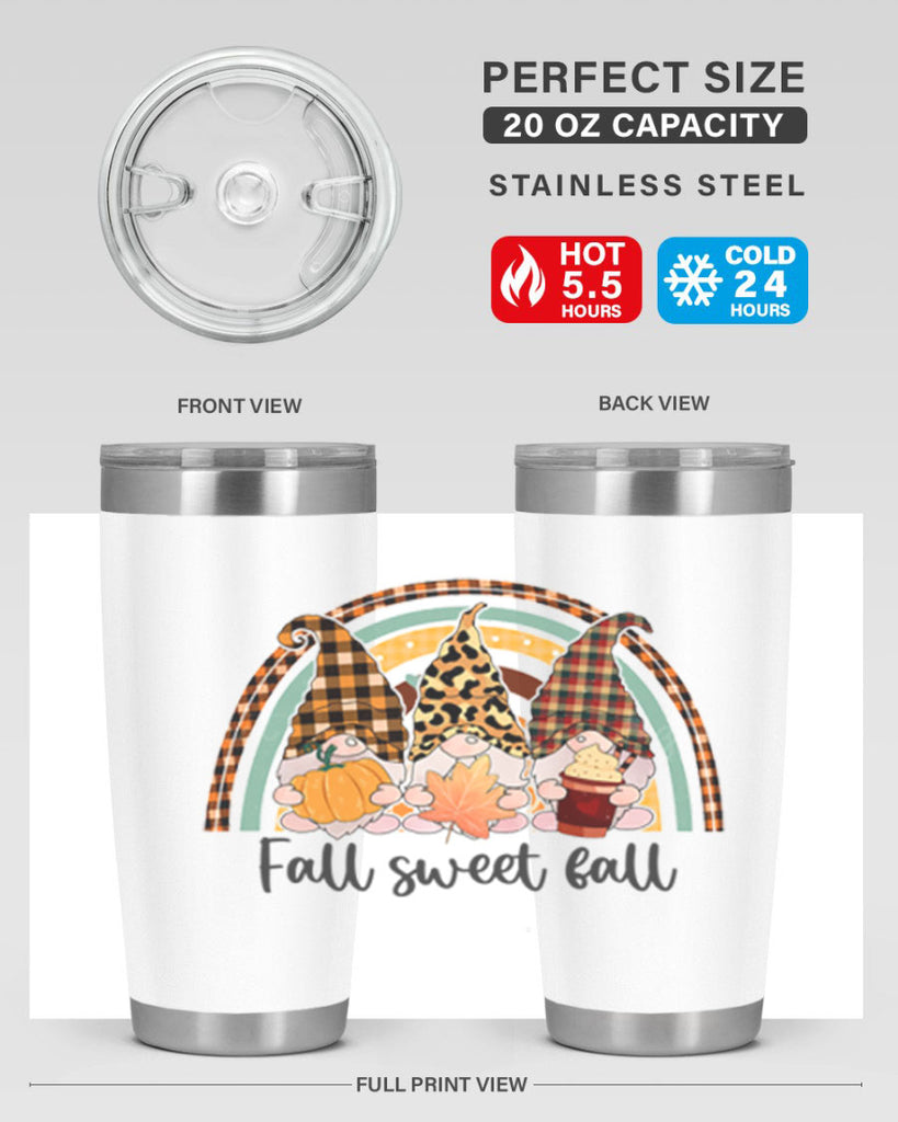 FallSweetFallGnomeRainbow 162#- fall- Tumbler