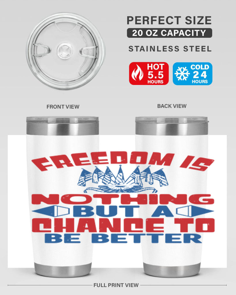 Freedom is nothing Style 6#- Fourt Of July- Tumbler