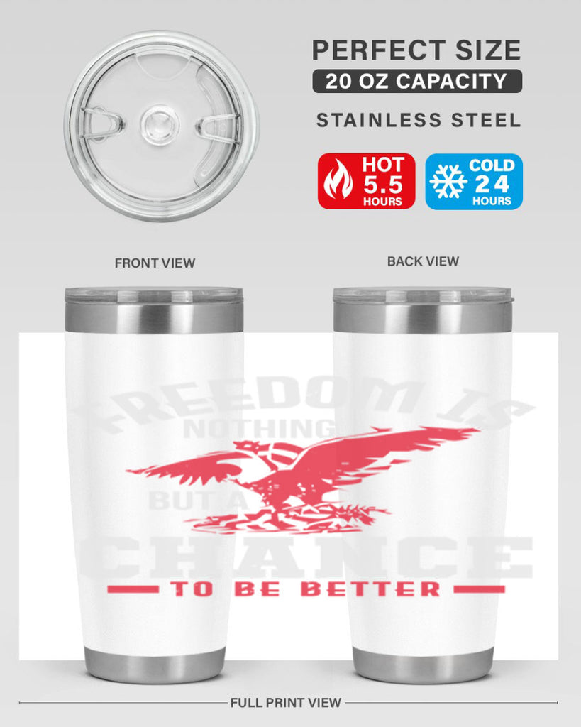 Freedom is nothing but a chance to be Style 83#- Fourt Of July- Tumbler