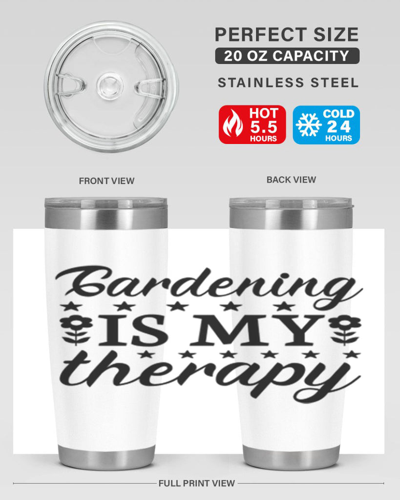 Gardening is my therapy  146#- spring- Tumbler