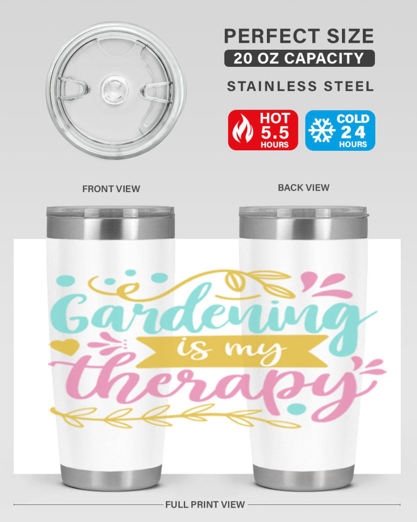 Gardening is my therapy Style 66#- summer- Tumbler