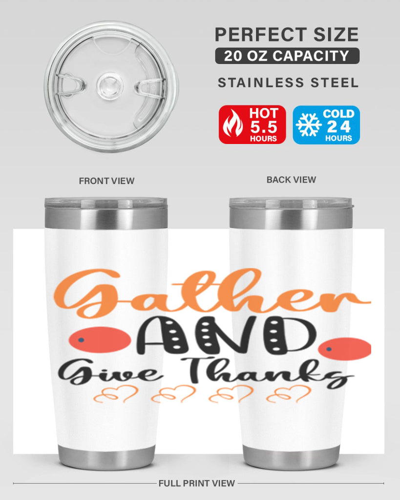 Gather And Give Thanks 188#- fall- Tumbler