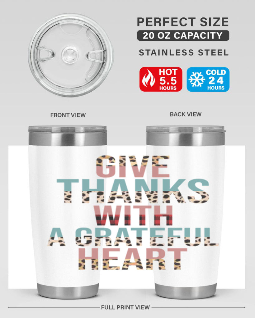 Give thanks with a grateful heart 195#- fall- Tumbler