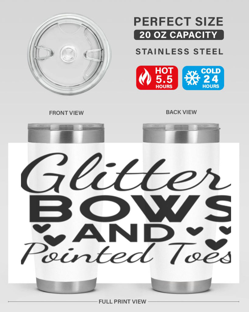 Glitter Bows and Pointed Toes 43#- ballet- Tumbler