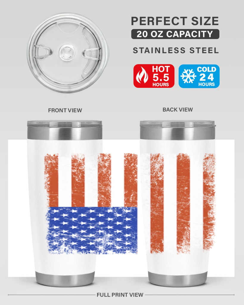 Grunge Flag 52#- Us Flags- Tumbler