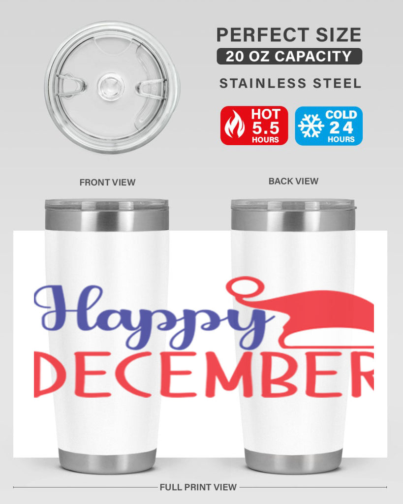 Happy December 135#- winter- Tumbler