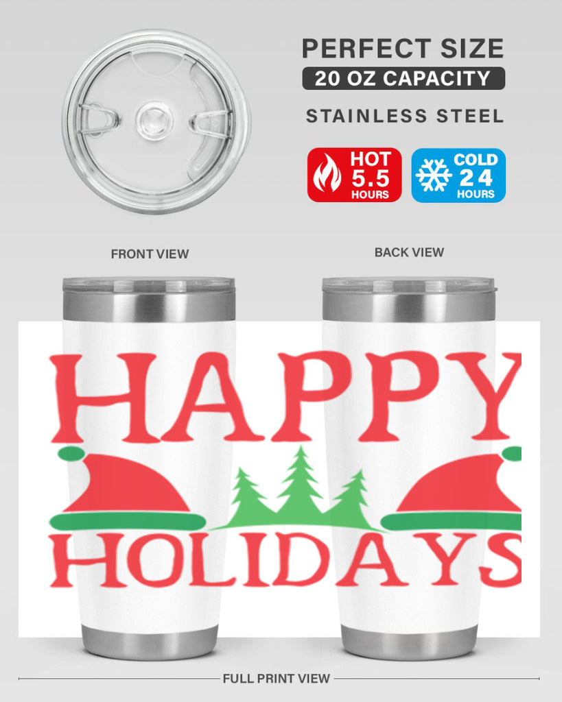 Happy Holidays 136#- winter- Tumbler