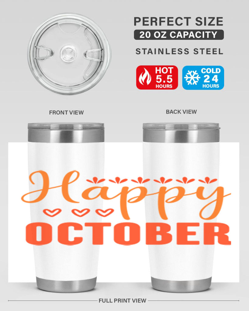 Happy October Design 237#- fall- Tumbler