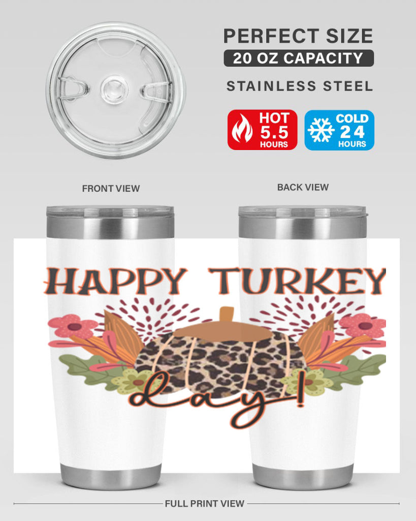 Happy turkey day 253#- fall- Tumbler