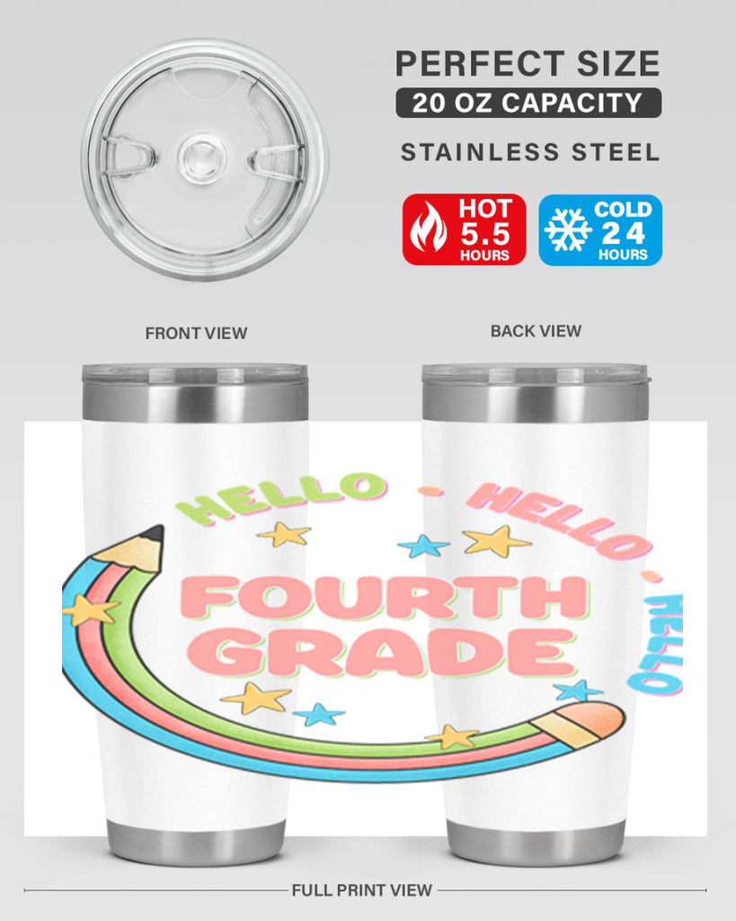 Hello 4th Grade Pencil 11#- 4th  grade- Tumbler