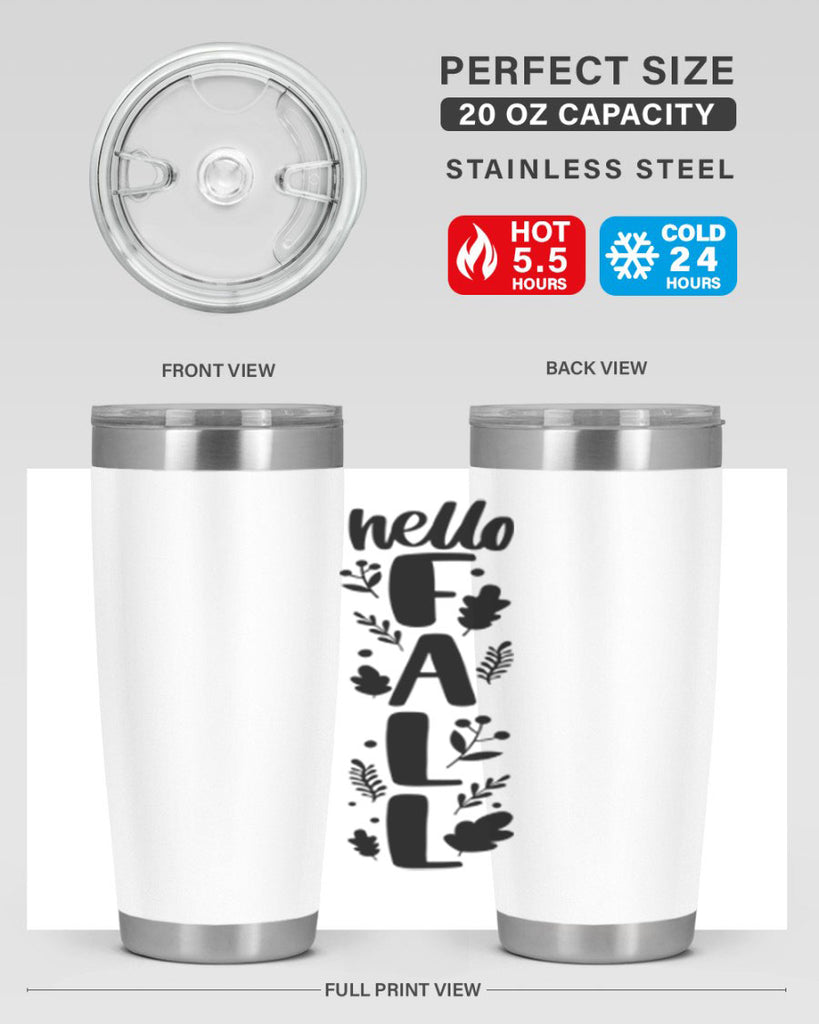 Hello Fall 495#- fall- Tumbler