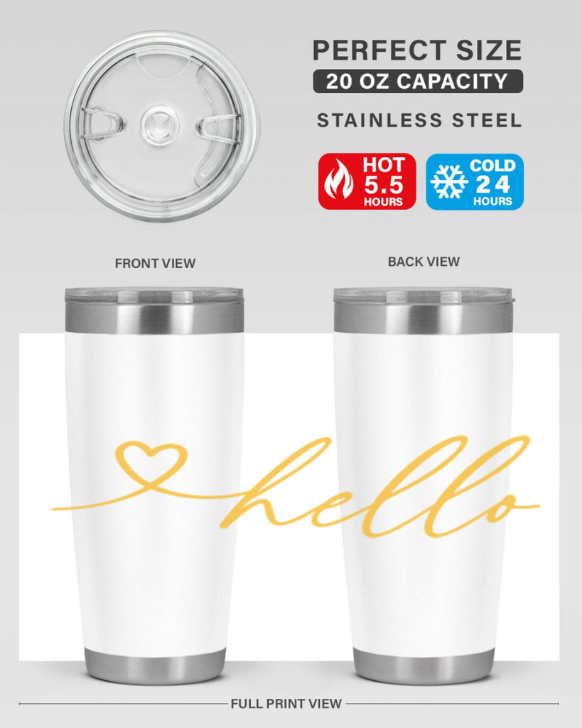Hello heart183#- spring- Tumbler