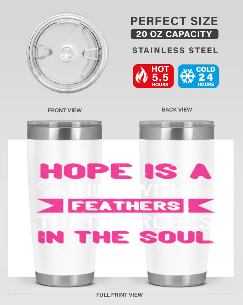 Hope is a thing with feathers that perches in the soul Style 322#- nurse- tumbler