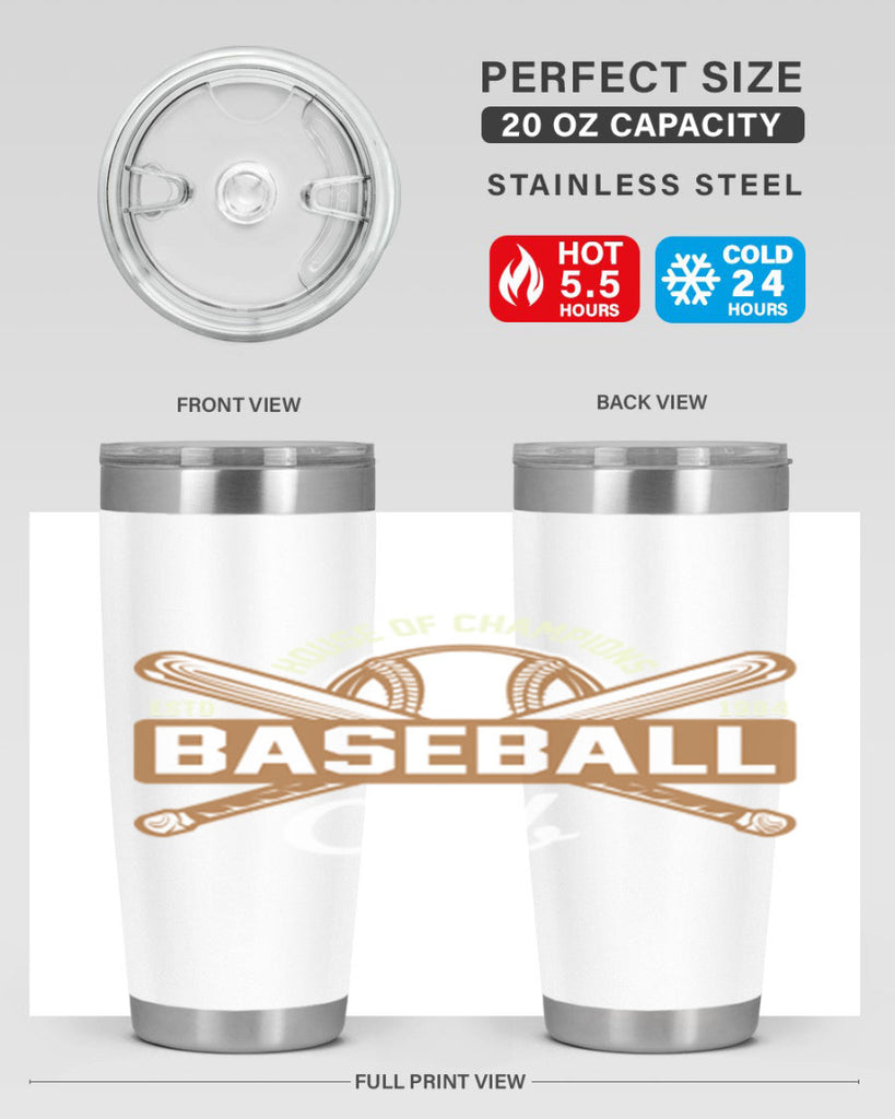 House 1178#- baseball- Tumbler