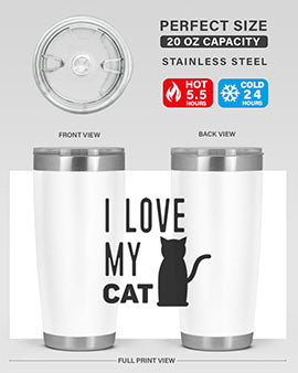 I Love My Cat Style 57#- cat- Tumbler