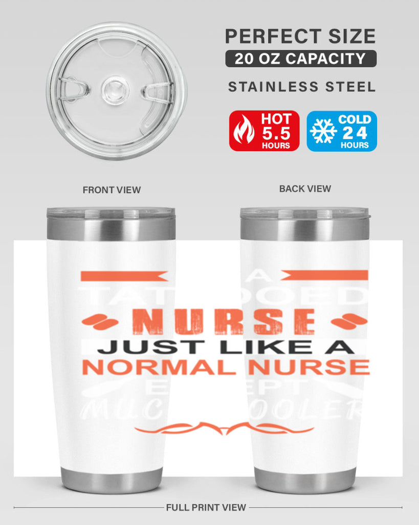 I am tattooed nurse Style 325#- nurse- tumbler
