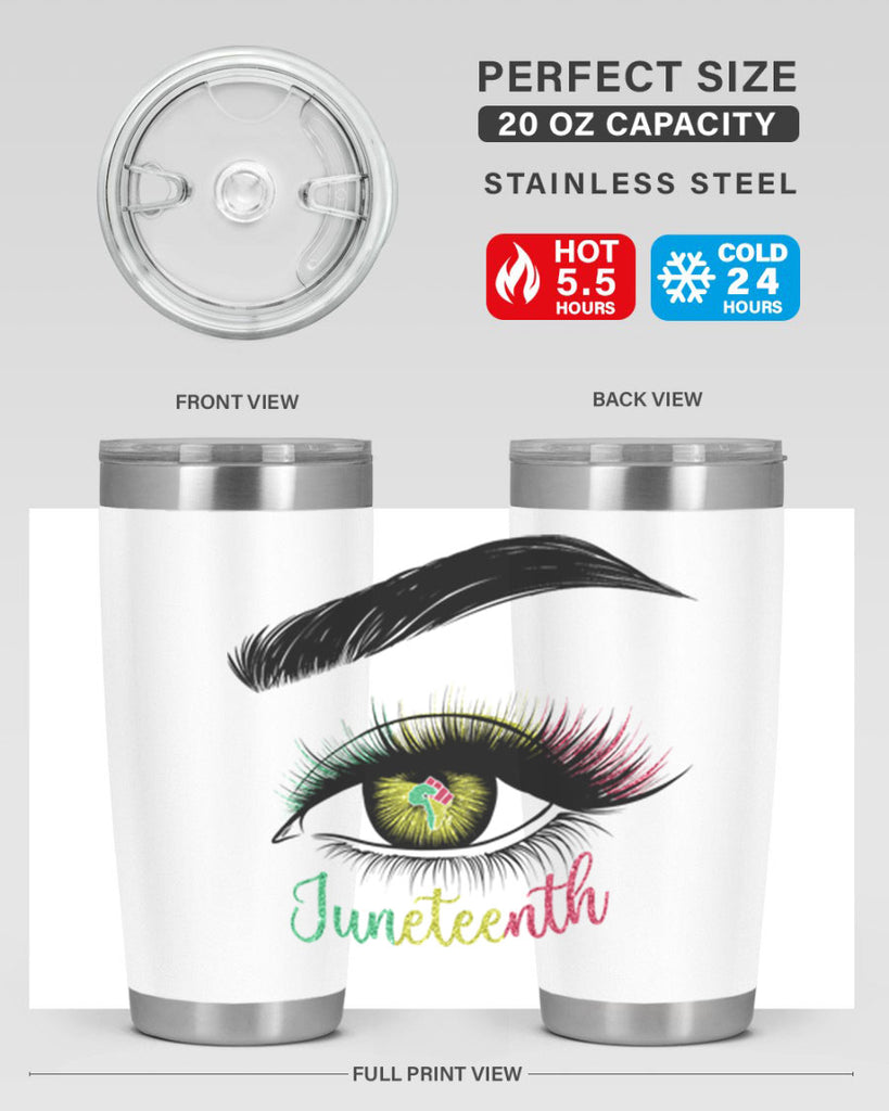 Juneteenth 1865 GirlS Eye 3#- Juneteenth- tumbler
