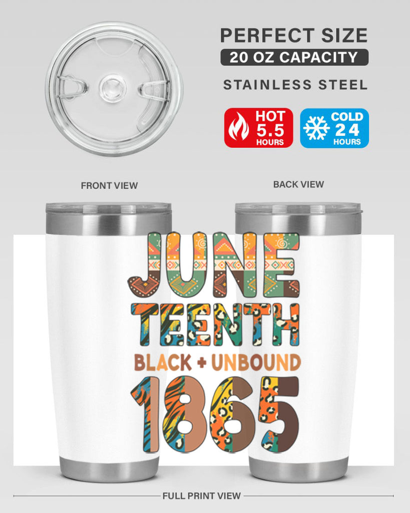 Juneteenth Black Unbound 1865 Png 33#- Juneteenth- tumbler