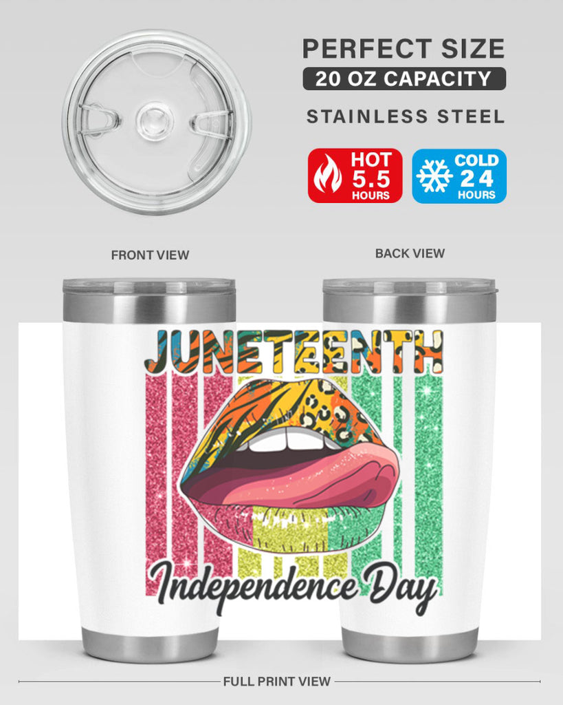 Juneteenth Independence Day Sexy Lip Png 11#- Juneteenth- tumbler