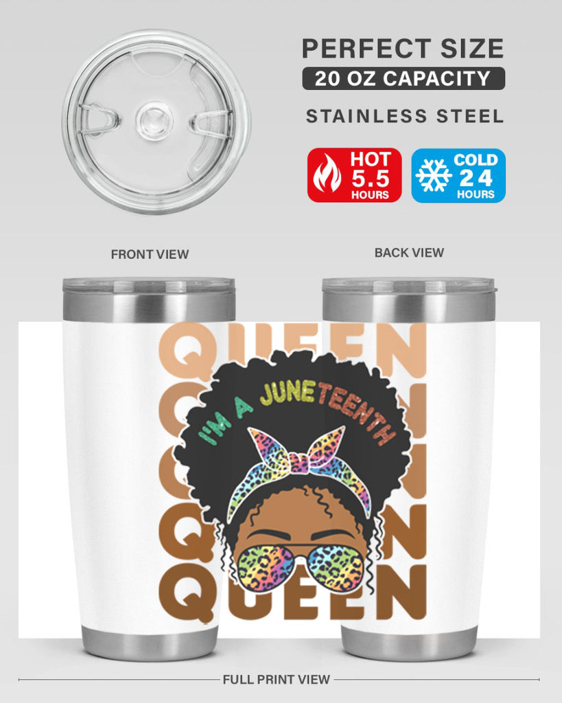 Juneteenth Queen Swag Black Melanin Png 26#- Juneteenth- tumbler