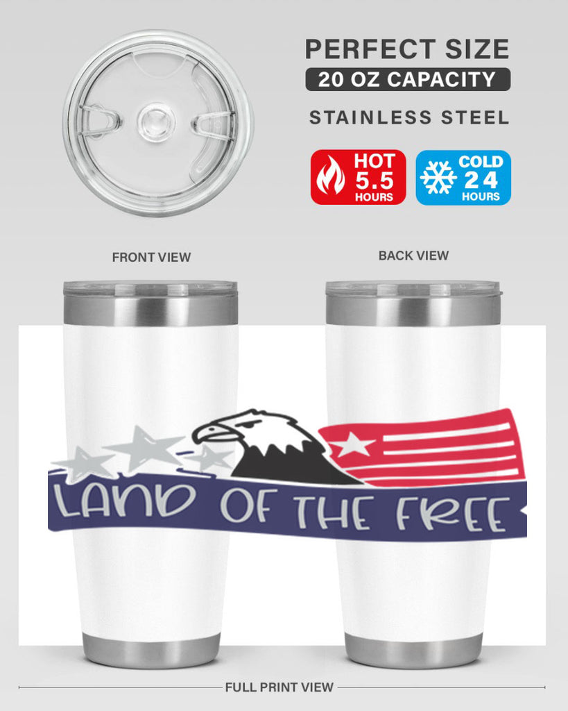 Land Of The Free Style 157#- Fourt Of July- Tumbler