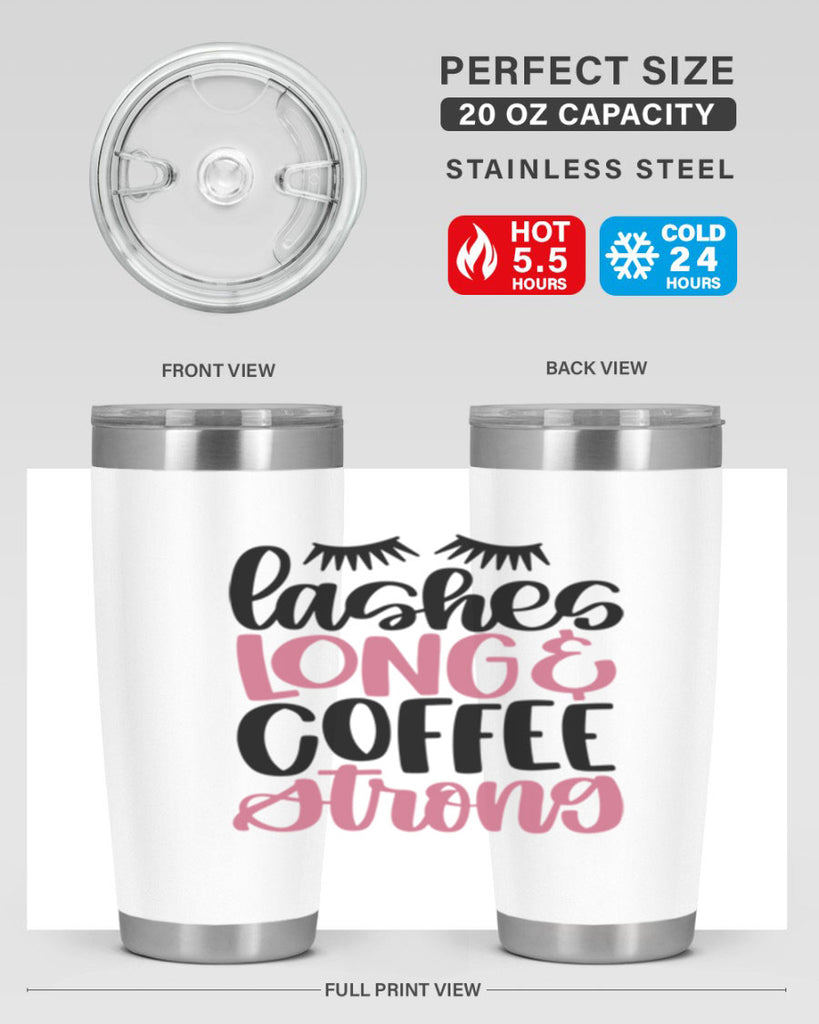 Lashes Long Coffee Strong Style 67#- make up- Tumbler