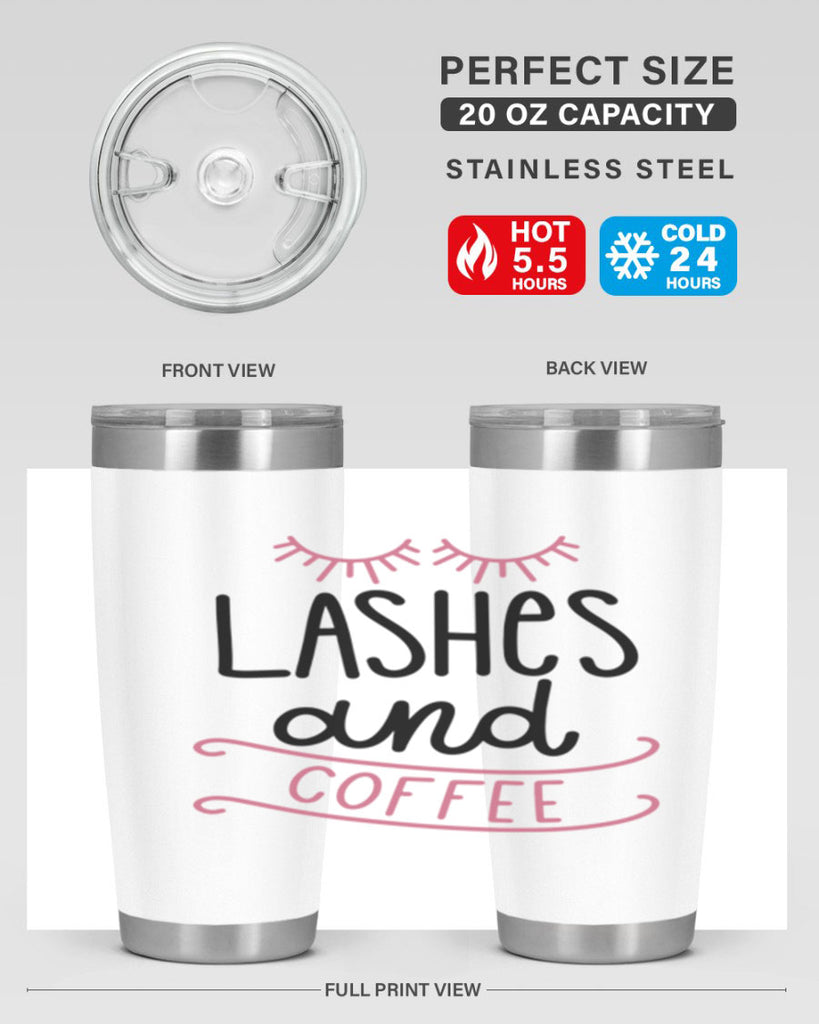 Lashes and Coffee Style 68#- make up- Tumbler
