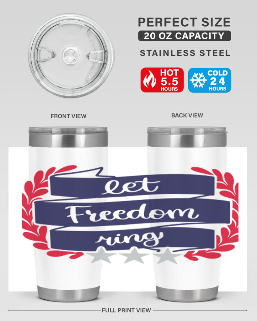 Let Freedom Ring Style 159#- Fourt Of July- Tumbler