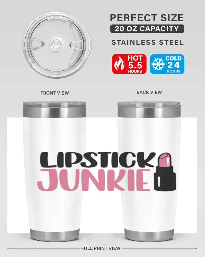 Lipstick Junkie Style 56#- make up- Tumbler