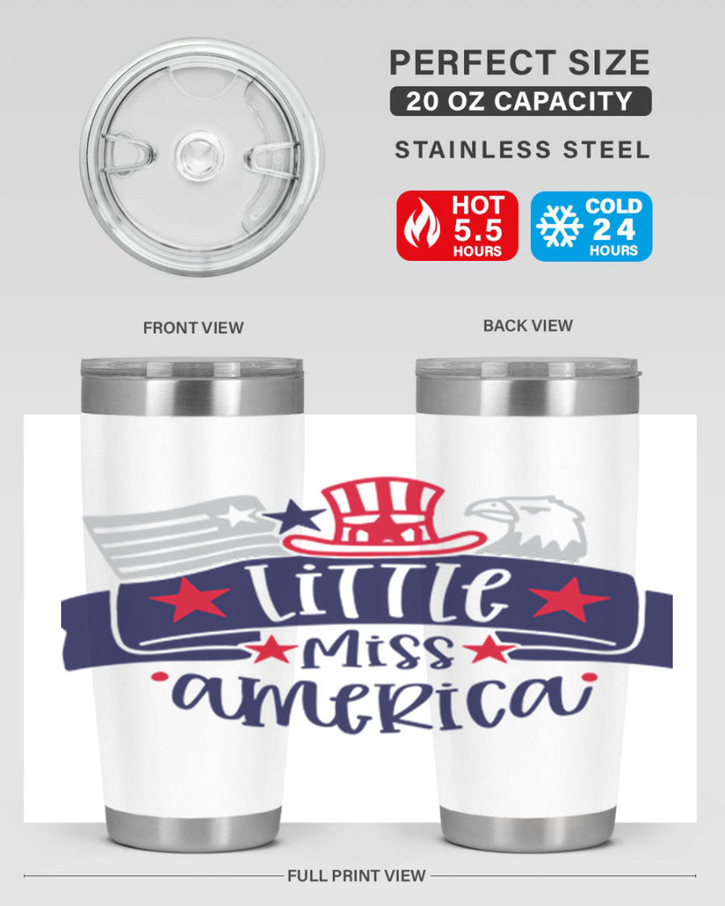 Little Miss America Style 162#- Fourt Of July- Tumbler