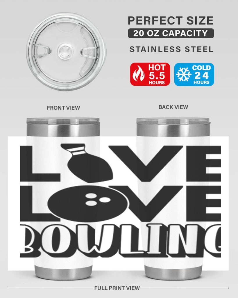 Live Love Bowling 833#- bowlig- Tumbler
